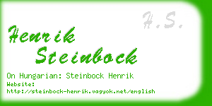 henrik steinbock business card